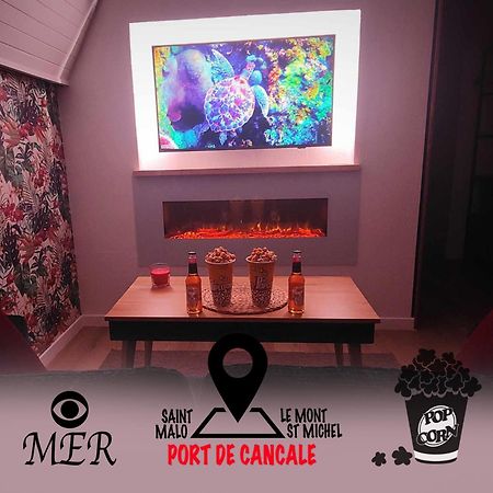 L'Etoile By Mrodbnb - Appart Neuf - Vue Mer - 25M Plage & Resto - Cine - Cheminee - Popcorn Cancale Ngoại thất bức ảnh